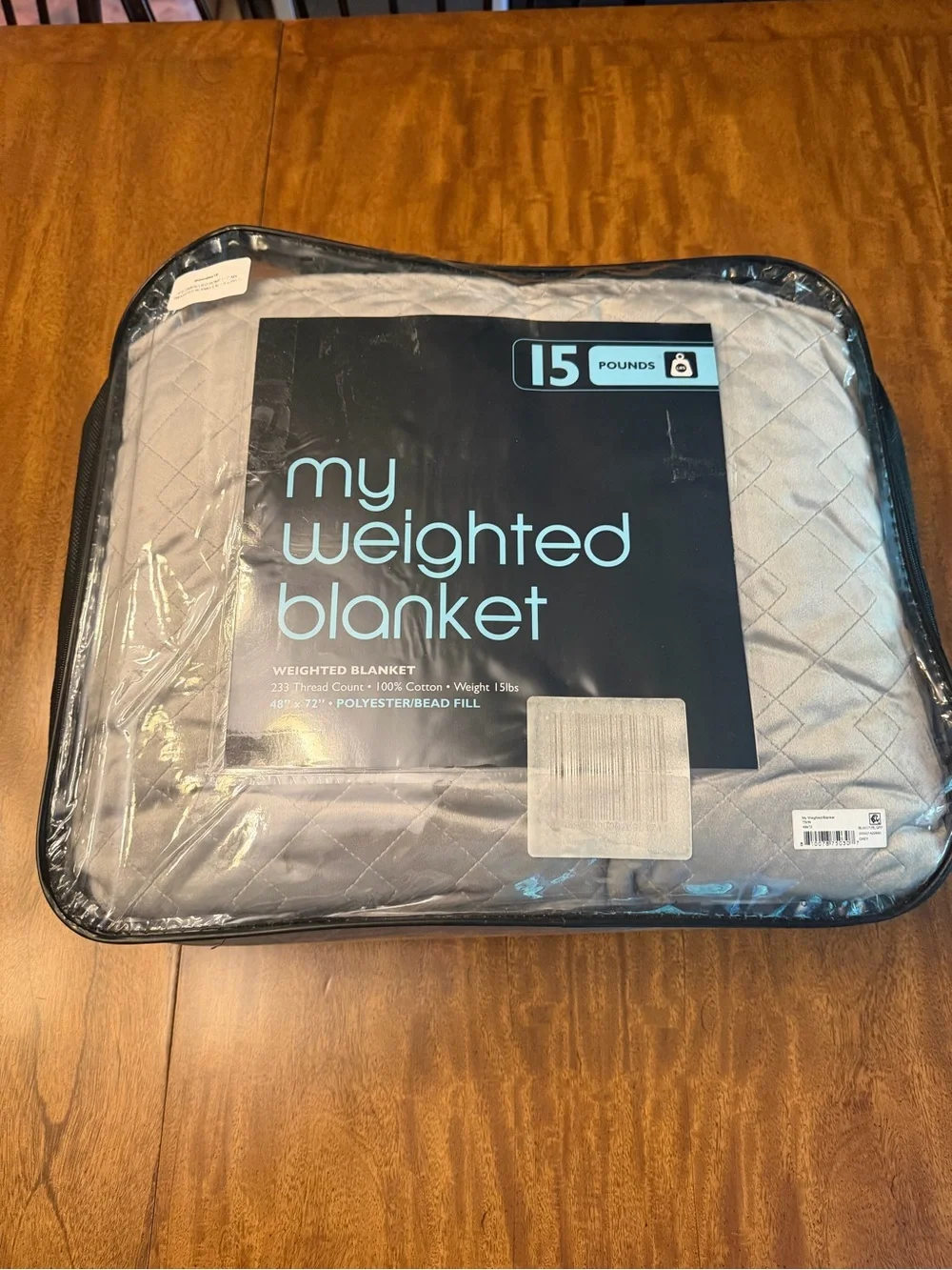 BLOOMINGDALE’s  My Weighted Blanket Grey 15 lbs 48x72 Twin